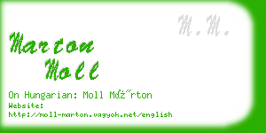 marton moll business card